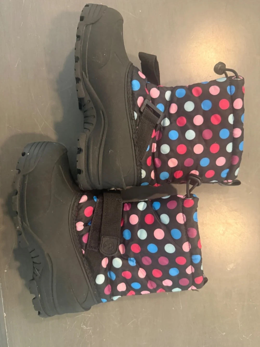 Northside Kids Size 2 Snow Boots 3M Thinsulate Polka Dot Winter
